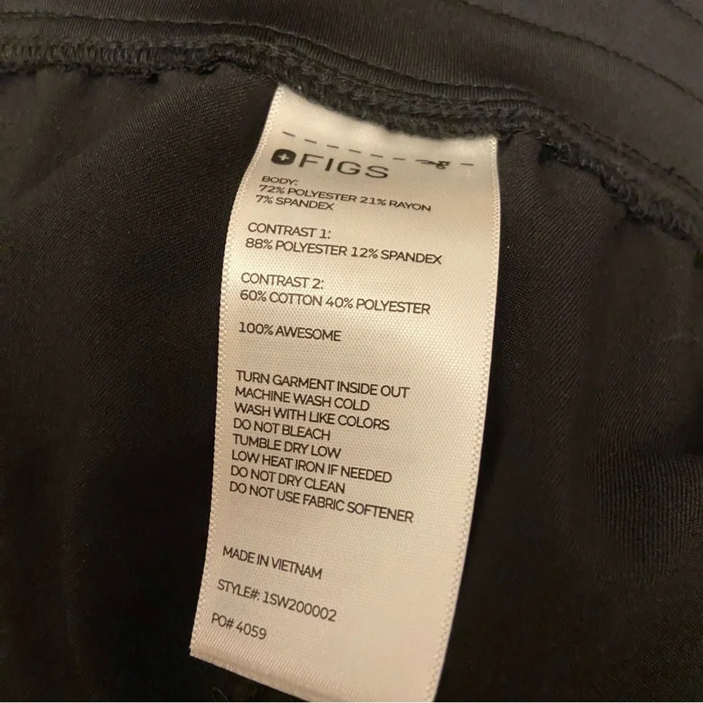 Figs Tansen Technical Collection Jogger Scrub Pants Men Size 5 XL Black